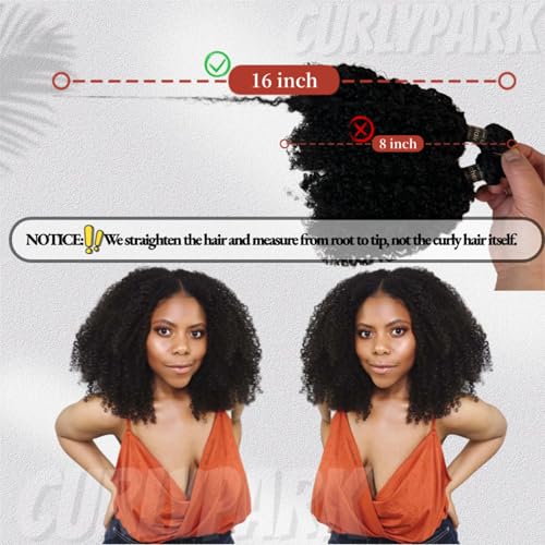 Afro Kinky Curly Crochet Hair Extensions 100% Human Hair 18 Inch
