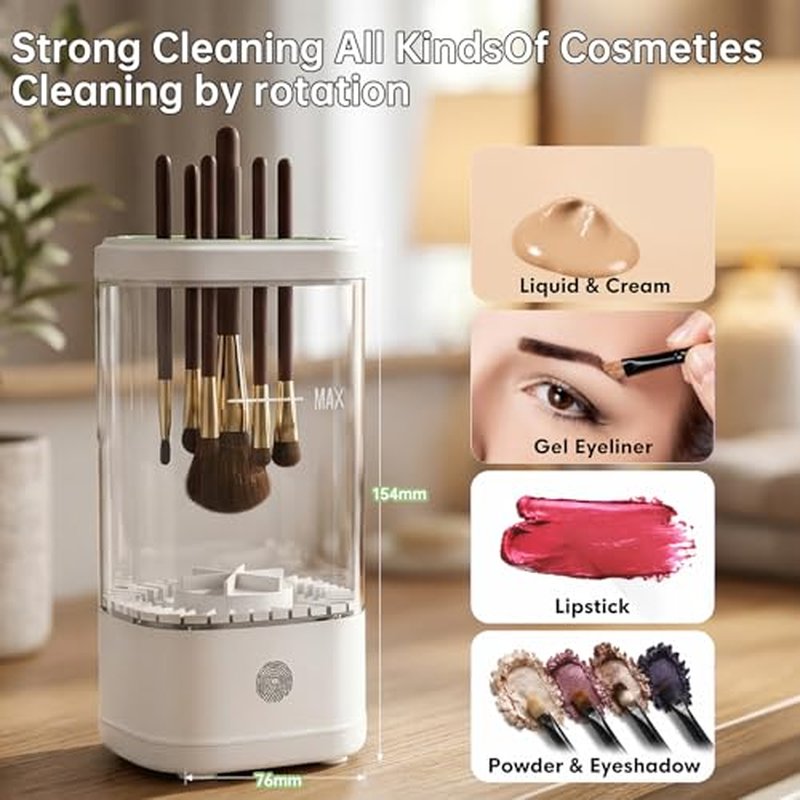 Electric Makeup Brush Cleaner Machine with Dryer