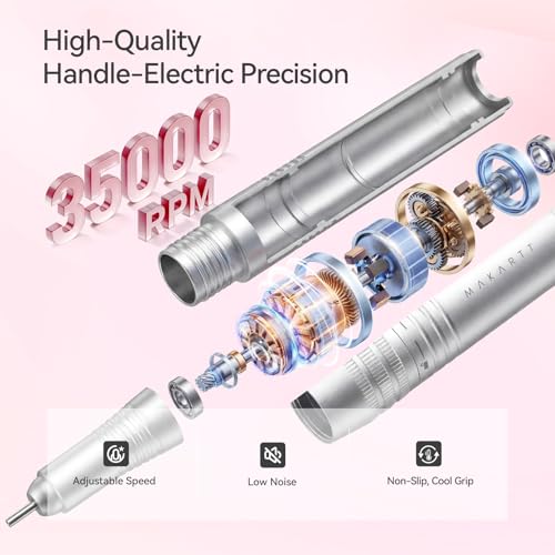 Makartt Rechargeable Nail Drill for Beginners - 35000RPM E-File Kit