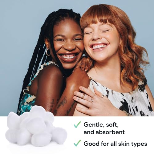 FifthPulse 100% Pure Cotton Balls - Soft & Absorbent 150 Pack for Face & Nails