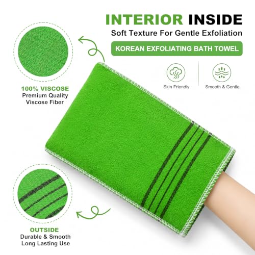 20 Pack Korean Exfoliating Body Scrub Mitts
