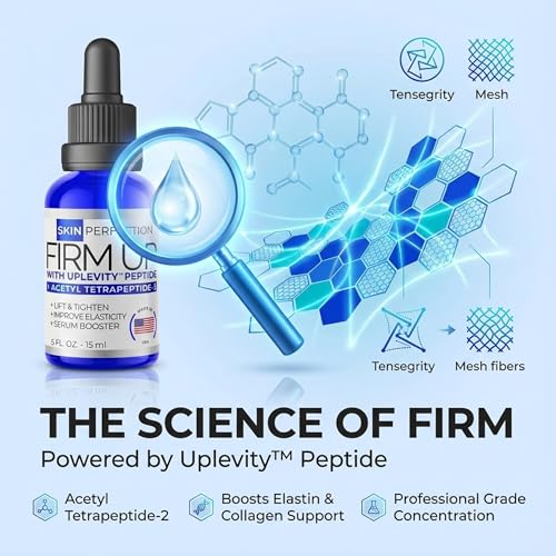 Skin Perfection Uplevity Anti-aging Tightening Peptide Serum Booster Firming Peptide Increase Elasticity Add To Any Moisturizer for Added Effectiveness Against Sagging Acetyl Tetrapeptide-2