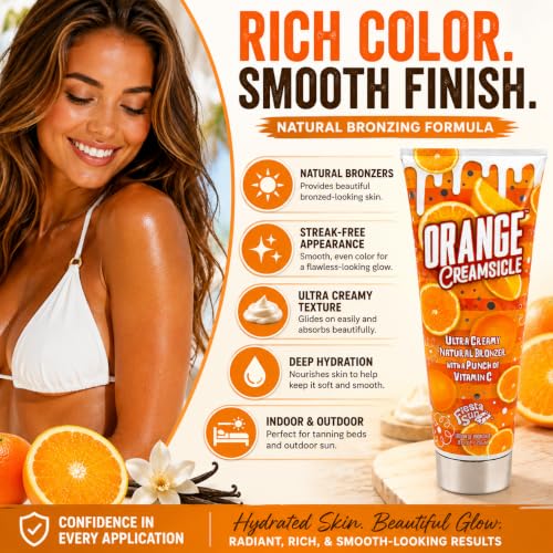Fiesta Sun Orange Creamsicle Natural Bronzer Indoor Tanning Lotion - 8 oz