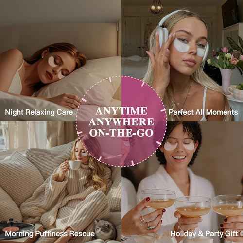 ICIKOL Under Eye Patches with Collagen, Eye Patches for Puffy Eyes and Dark Circles, Glowing - Deep Hydrating Hydrogel Eye Mask for Wrinkles, Fine Lines, Korean Skin Care for Women, 30 Pairs (White)