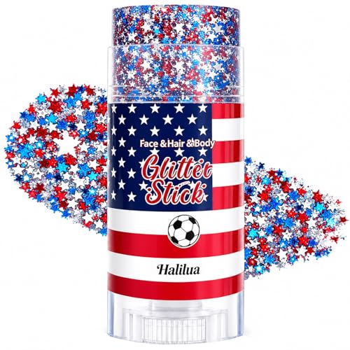 Red White Blue Glitter Stick for Face & Hair - 4th of July