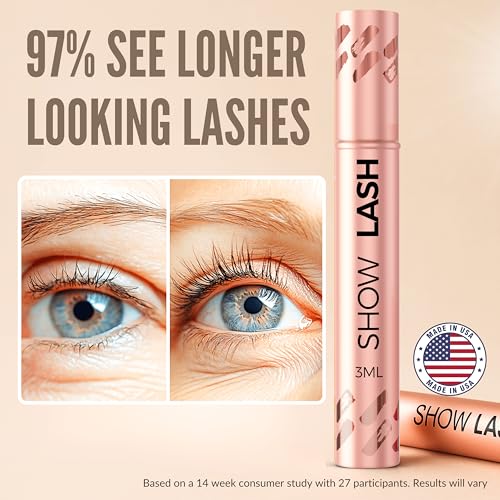 LeVaye Cosmetics Show Lash Eyelash Serum for Longer, Thicker, Gorgeous Looking Lashes, Cruelty Free Lash Serum