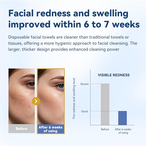 Disposable Face Towelettes, Makeup Remover Dry Wipes, Ultra Soft, 100% Biobased 50PCS