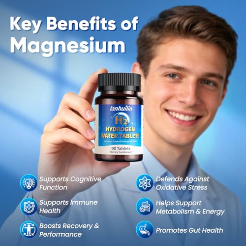 Hydrogen Water Tablets with Magnesium 150mg | 90 Count Antioxidant Supplement