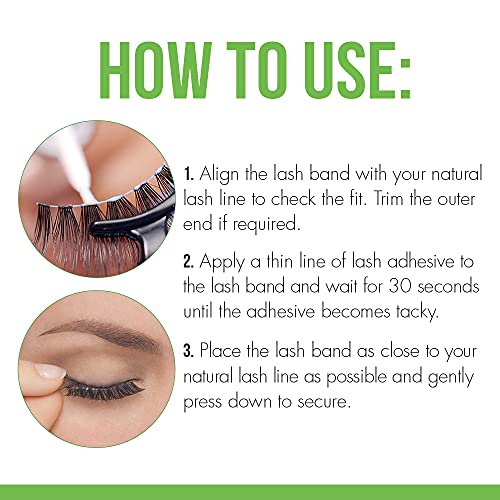 DUO Brush-On Clear Lash Glue ?Waterproof Strip Lash Adhesive with Vitamins A, C & E, Long Lasting Eyelash Glue, 0.18 oz, 2 Pack