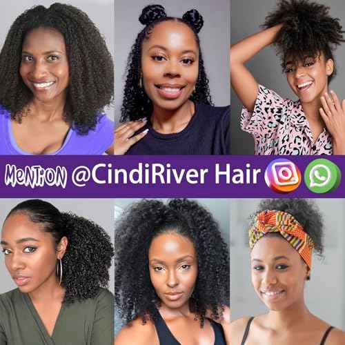 Curly Clip in Hair Extensions,Real Human Hair Afro Kinky Curly Clip in Hair Extensions for Women,Remy Human Curly Clip ins Human Hair 8 Pcs with 20 Clips,16 inch