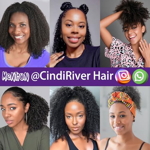 Curly Clip in Hair Extensions,Real Human Hair Afro Kinky Curly Clip in Hair Extensions for Women,Remy Human Curly Clip ins Human Hair 8 Pcs with 20 Clips,14 inch