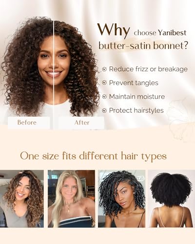 Satin Sleep Bonnet for Women Hair Care