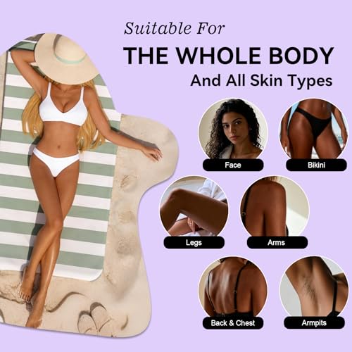 Hard Wax Beads for Hair Removal, 3lbs Wax Beans Kit- Perfect for Sensitive Skin, Bikini, Face,Leg, Eyebrow, Back, At Home Waxing Beads for Women Men (3pack)
