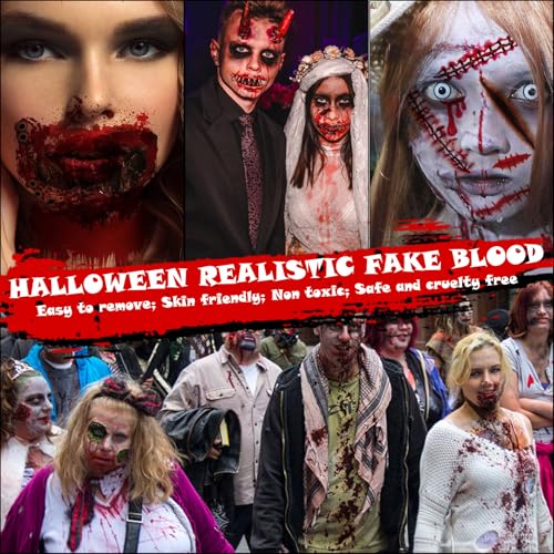 Fake Blood Makeup Kit 3PC - Halloween SFX Cosplay Costume