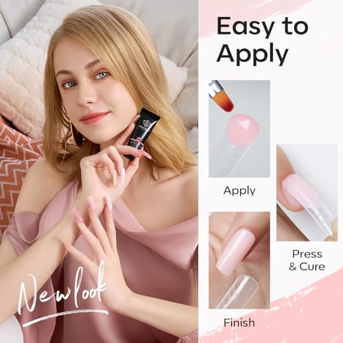 Modelones Poly Gel Nail Extension Kit with 8W Lamp - 6 Colors Starter Set