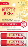 Burt's Bees All Weather SPF 15 Lip Balm, 2 Tubes