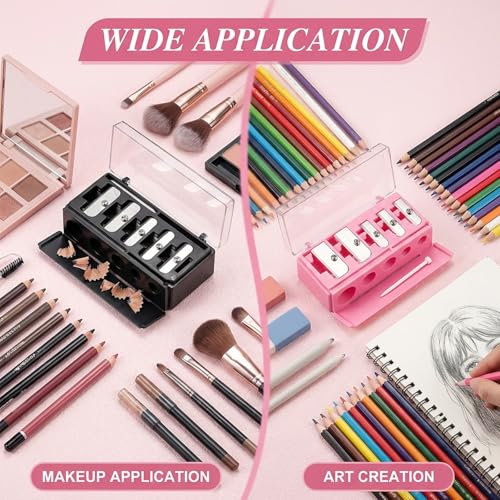 5-Hole Makeup Pencil Sharpener 2-Pack for Eyebrow & Eyeliner Pencils