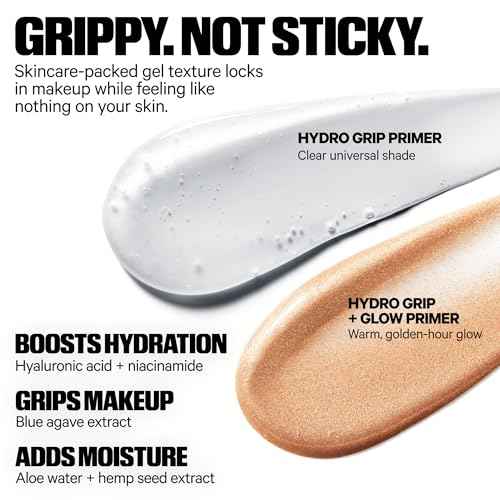Milk Makeup Hydro Grip Primer with Hyaluronic Acid + Niacinamide ? Hydrating Face Primer Grips Makeup for Up to 12 Hours ? Silicone-Free, Lightweight Gel with Dewy Finish