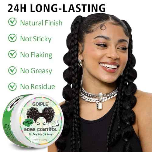 8.8 OZ Edge Control Wax for Women Strong Hold Non-greasy Edge Control Smoother Edge Wax Styling Gel Edge Control for Black Hair No Flaking, White Residue, Shine and Smooth (Sweet Melon)