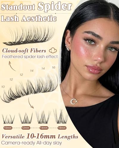 Spider Lash Clusters D Curl 10-16mm Wispy Eyelash Extensions