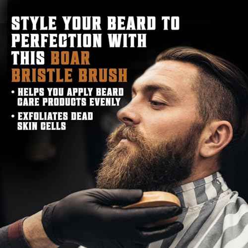 Viking Revolution Beard Brush and Comb Set with Peppermint Eucalyptus Beard Wash and Conditioner (5 Oz each) - Grooming Kit for Men with Argan and Jojoba Oils - Gifts for Men
