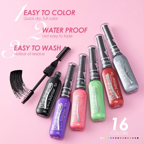 Domality 8 Colors Temporary Hair Chalk Dye Washable