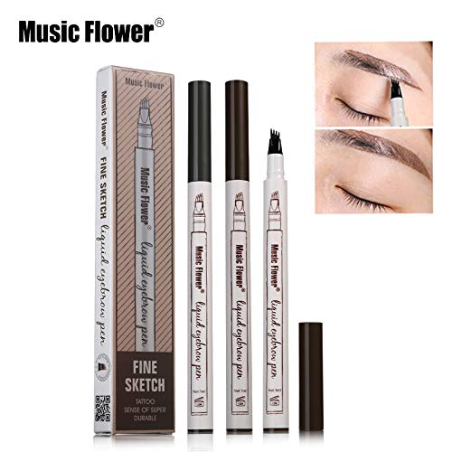 Music Flower Four Tip Eyebrow Tattoo Pen - 24Hr Waterproof