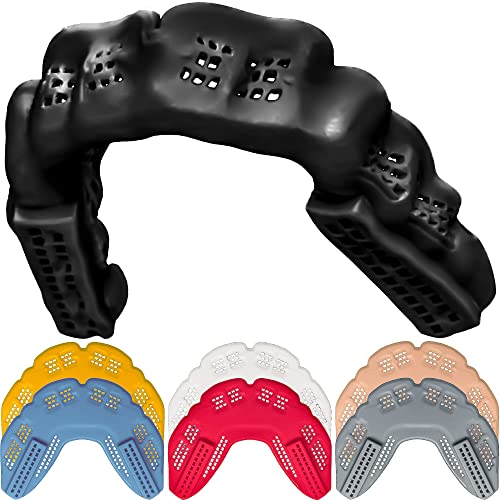 Bulletproof: World’s Thinnest Most Breathable Mouth Guard is 3X Stronger! Football MMA Braces! Rugby Hockey Basketball Boxing BJJ Lacrosse Sports Mouthguard Grinding Teeth Men Women Adult Youth Kids