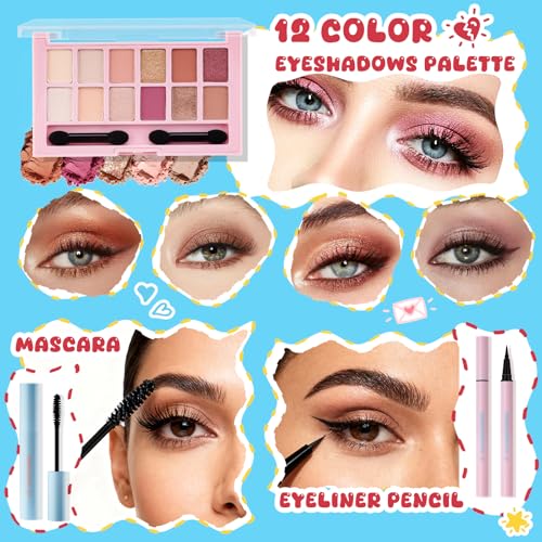 Color Nymph All-in-One Makeup Kit for Teen Girls - 12 Eyeshadows & More