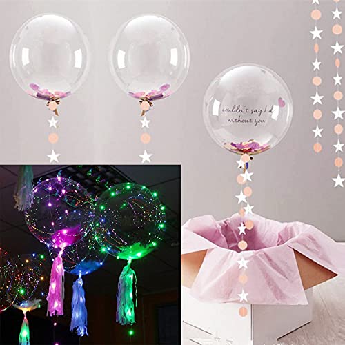 100 Pcs Clear Bobo Balloons 20 Inch & 24 Inch