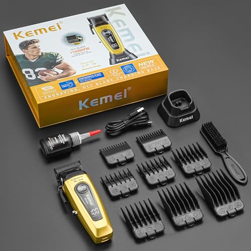 KEMEI 90-4 Professional Cordless Hair Clippers - 11500 RPM