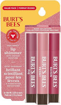 Burt's Bees Lip Shimmer Nude Collection; Luminescent Color; High Impact, Instant Moisture; with Shea and Cocoa Butters; 100% Natural Origin; 3 Warm Shades; Value Pack, 3 Tubes x 0.09 Oz