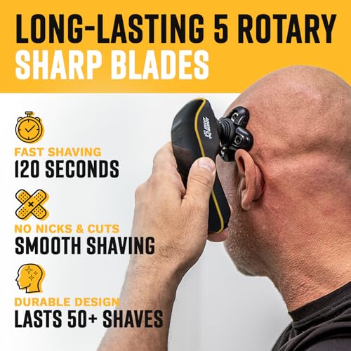 Replacement Shaver Head, Universal Rotary Wet & Dry 5-Blade Head for Coarse Hair, Skull, Face, Body, Arms, Legs, Back, Chest, 1 Unit, The Cut Buddy (Pack of 2)