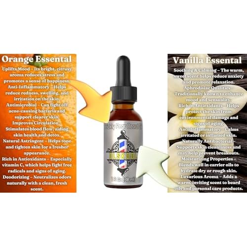 Olskool Beard & Face Oil for Men with Prickly Pear, Jojoba, Argan & More ? Premium Beard Care ? Deep Hydration & Beard Conditioning ? Premium Beard Oil for Growth & Skin Care ? Made in the USA 1oz