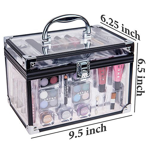 SHANY Carry All Makeup Train Case with Brushes, Palettes & Organizer