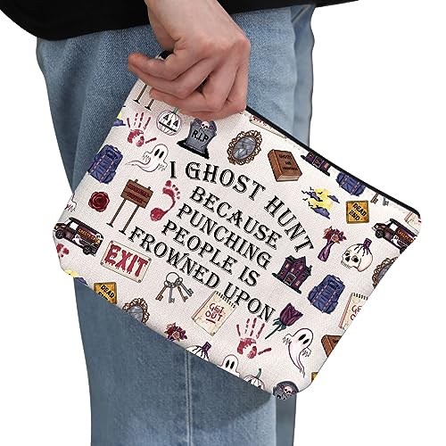 G2TUP Ghosts Hunting Gift I Ghost Hunt Makeup Bag Ghost Hunter Cosmetic Bag Paranormal Investigator Gift (I Ghost Hunt MB)