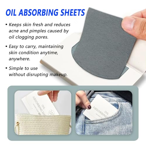 Bamboo Charcoal Oil Blotting Paper - 600 Sheets