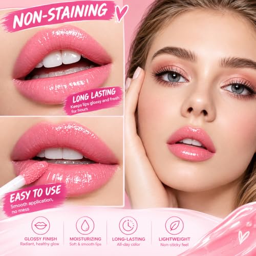 Eakroo 6 Colors Lip Tint Peach – Long Lasting Waterproof Liquid Lipstick