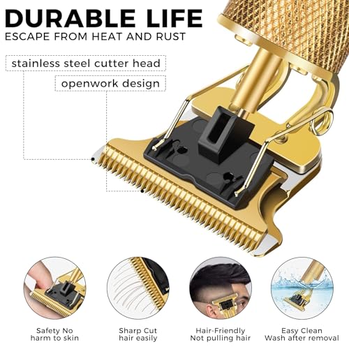Candyfouse Cordless Beard & Hair Trimmer with T-Blade | Rechargeable Grooming Kit