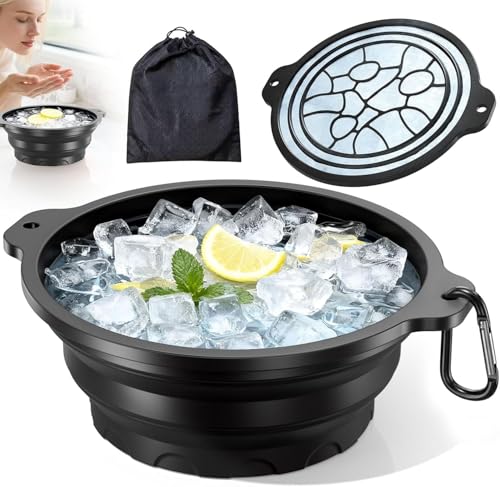 Collapsible Silicone Facial Ice Bath Bowl for Cold Plunge