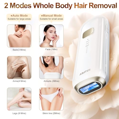IPL Hair Removal Device with Sapphire Ice Cooling System - White