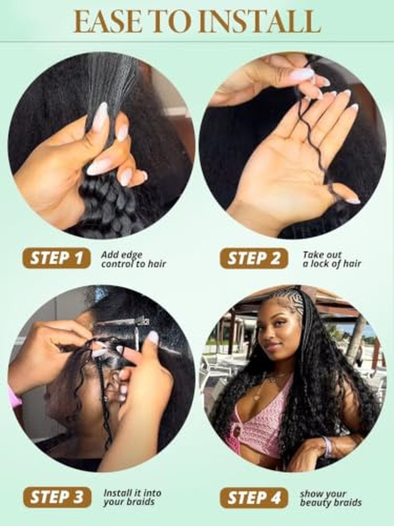 ISHOW 15A Deep Wave Bulk Human Hair, 18 Inch, Dark Ginger, 3 Packs