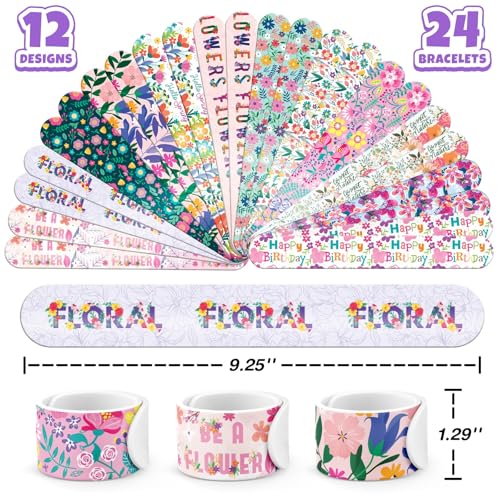 96pc Wildflower Party Set – 72 Tattoos & 24 Slap Bracelets