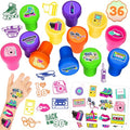 90s Party Favors Set - 24 Temporary Tattoos & 12 Stamps