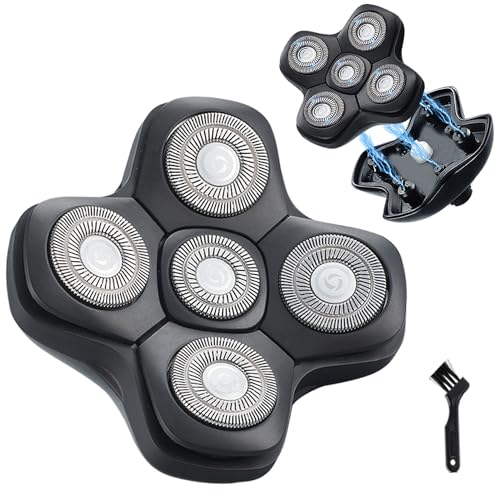 New Upgrade 5 Head Shaver Replacement Heads for Skull Shaver, Pitbull, Palm and Butterfly Kiss Shavers