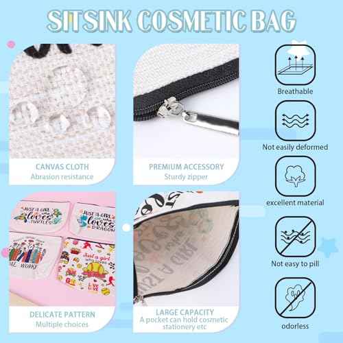 Cruise Essential Gifts for Women - 6 Pcs Waterproof Cruise Gift Exchange Ideas Cosmetic Bag Pouch, Life Is Better Cruise Gifts Alaska Souvenir Must Haves