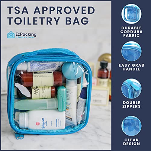 EzPacking Black TSA Approved 3-1-1 Travel Toiletry Bag for Carry-On & Liquids