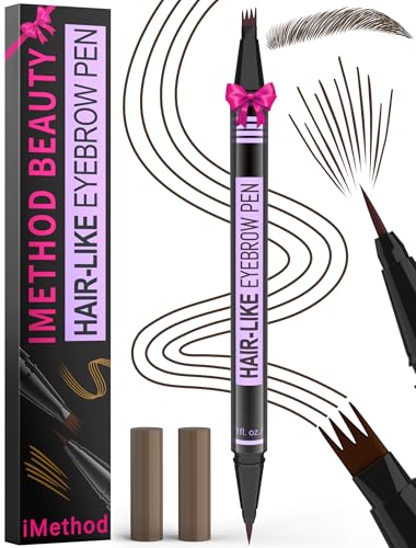 iMethod 2-in-1 Eyebrow Pen - Dark Brown Microblading Brow Pencil