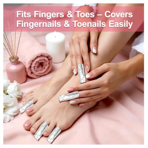 Gel Polish Remover Foil Wraps with Lint-Free Cotton Pads - 400 Pack