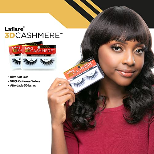 Laflare 3D Cashmere Eyelashes - 3 Pack Bundle, Reusable